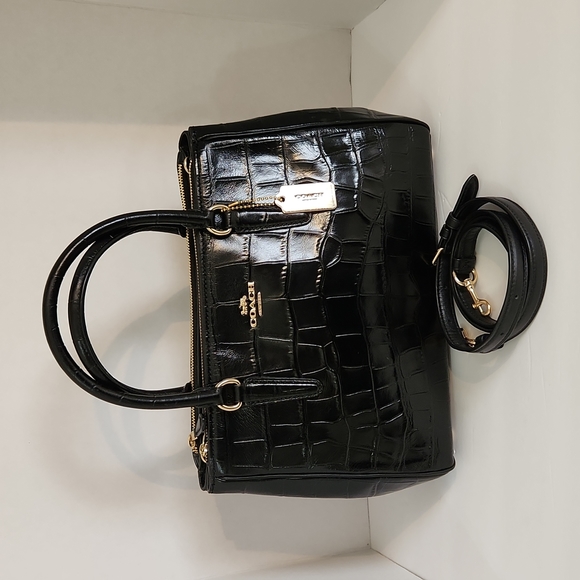 Coach Black Surrey Carryall Satchel Purse Bag - Picture 2 of 8